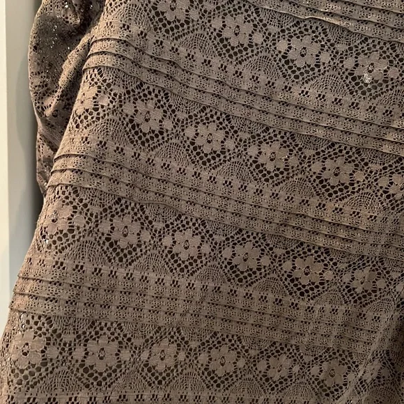 Joie Grey two layer lace top - Picture 2 of 9